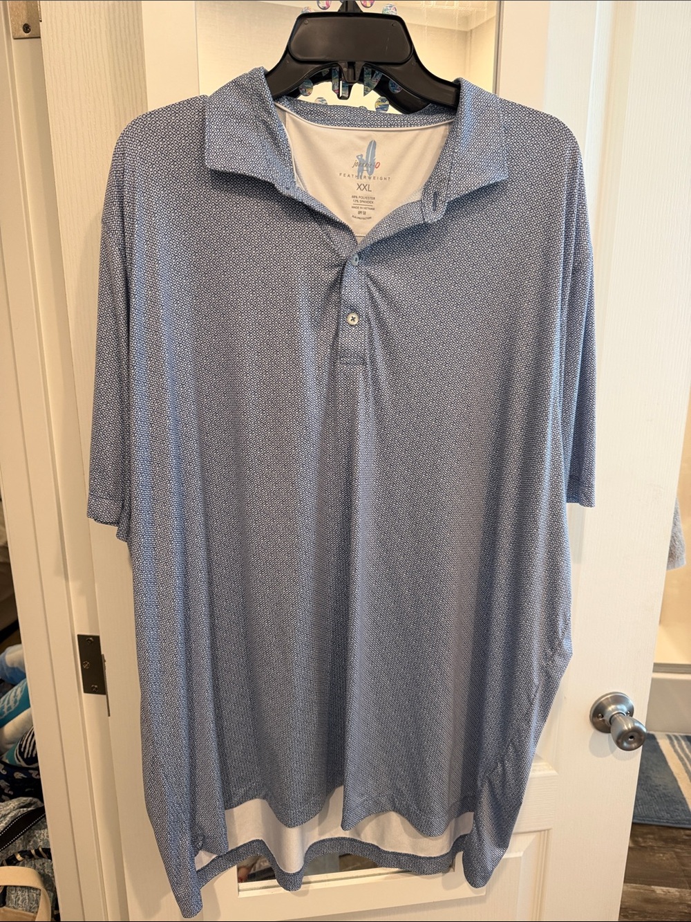 johnnie-O Sky Blue Micro Dot Performance Polo